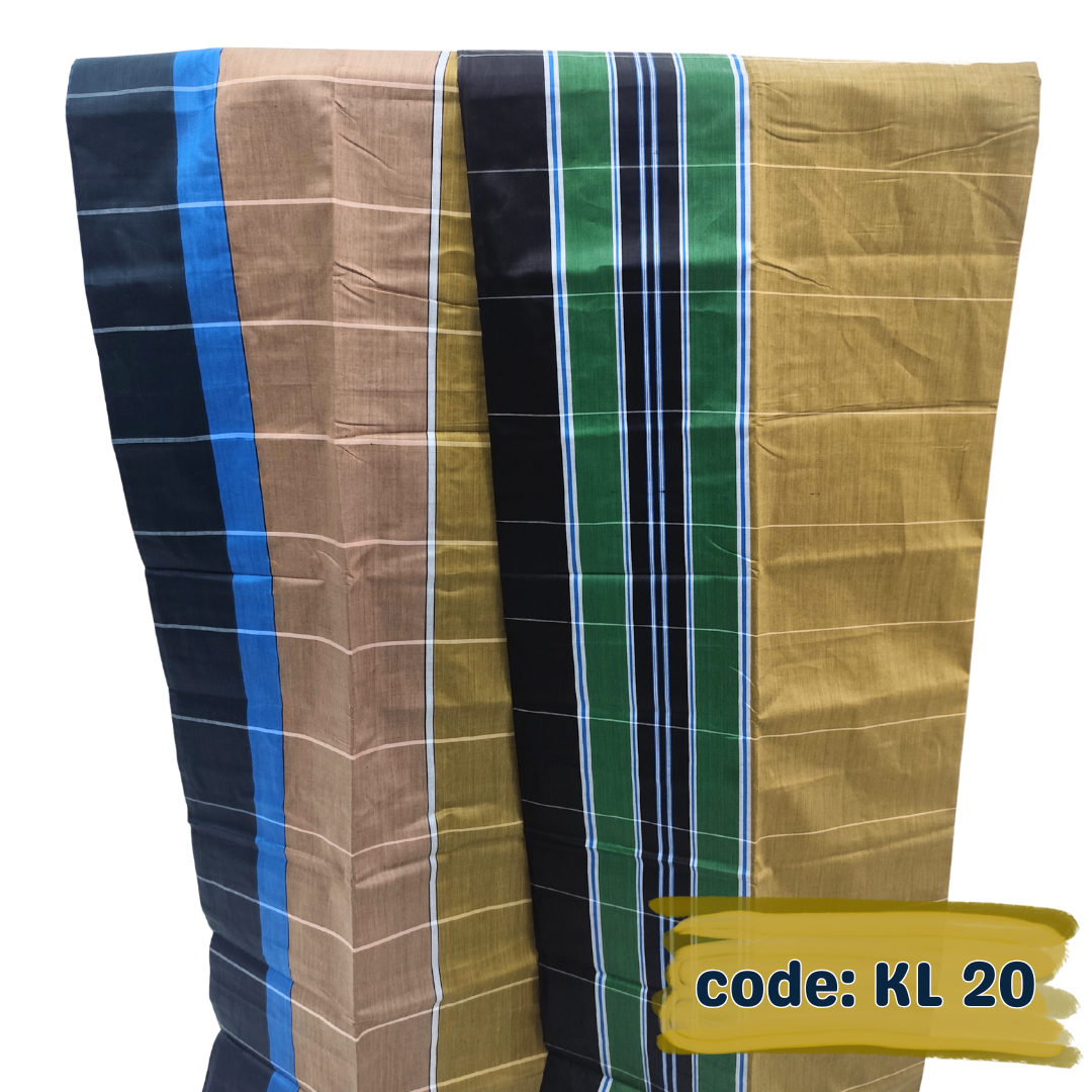 প্রিমিয়াম তাঁতের লুঙ্গি 2 পিস কম্ব (KL 20)