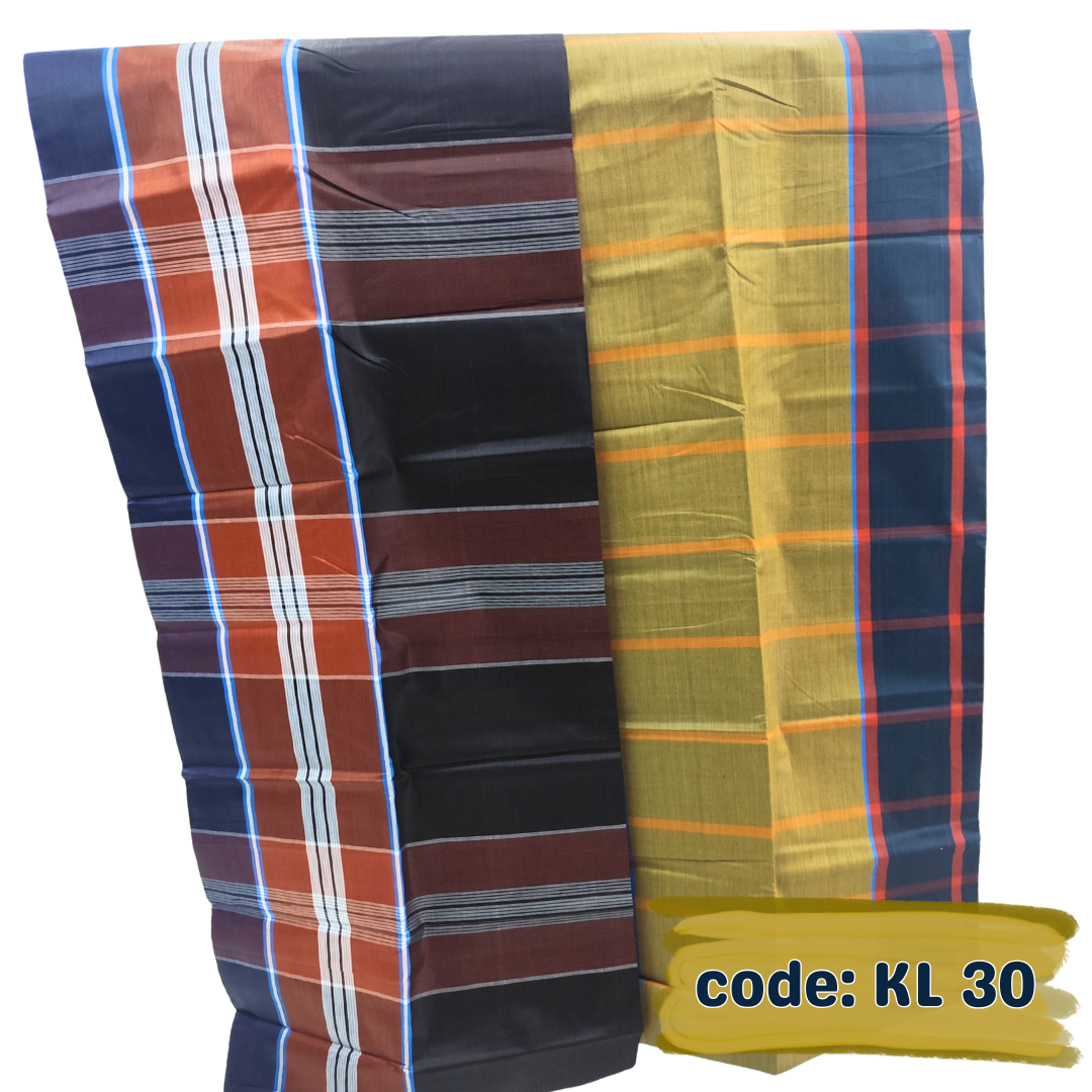 প্রিমিয়াম তাঁতের লুঙ্গি 2 পিস কম্ব (KL 30)