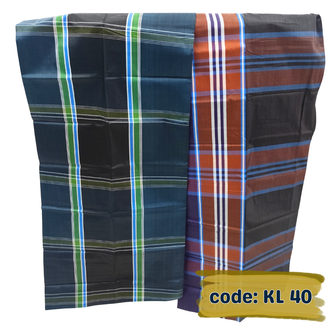 প্রিমিয়াম তাঁতের লুঙ্গি 2 পিস কম্ব (KL 40)