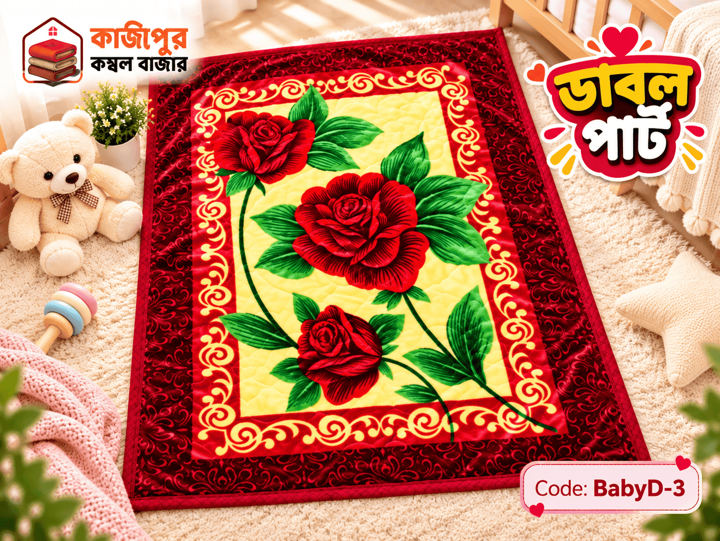 চায়না বেবি ডাবল পার্ট কম্বল | কোডঃ BabyD-3